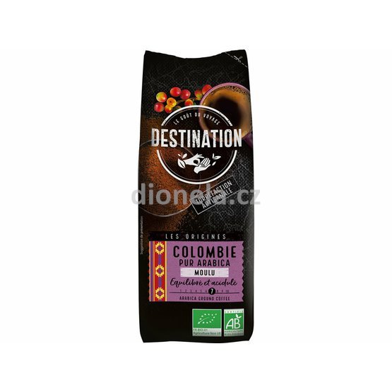Bio káva mletá Kolumbie Destination 250g.jpg